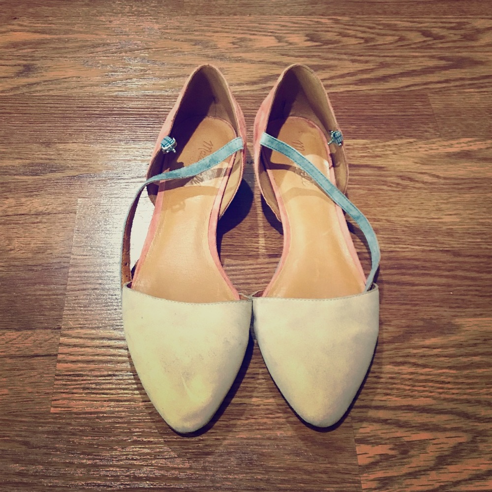 Madewell size 10  beige/peach/gray low wedge